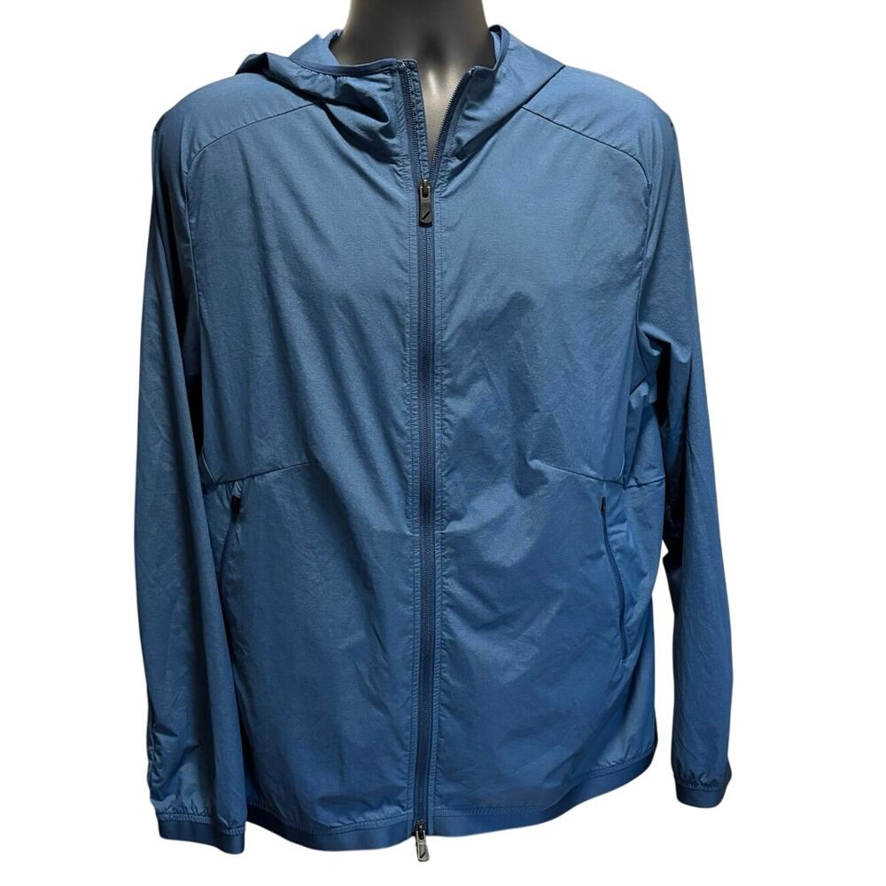 Hill City by Gap Men’s Size L Ultralight Hooded Jacket Blue Athleisure Athletic